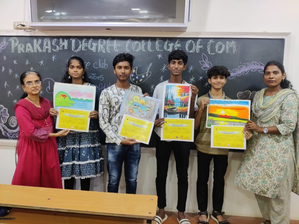Nature club of Prakash Degree College of Commerce had hosted vibrant Drawing  Competition- 